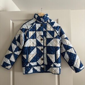 Quilted button down coat